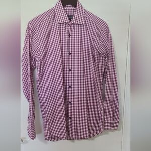 Men's Pink Plaid Checkered Button-down Shirt Jared Lang